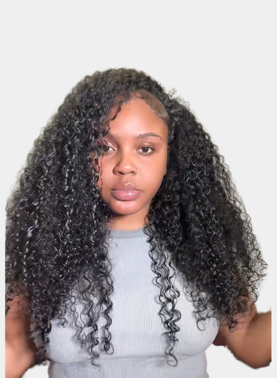Custom Tropical Curly Half Wig